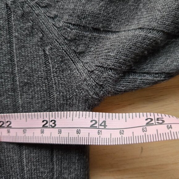 Modern Woman Grey Blouse Gray Mockneck Turtleneck Short Sleeve Office Chic 18/20 - Picture 12 of 12